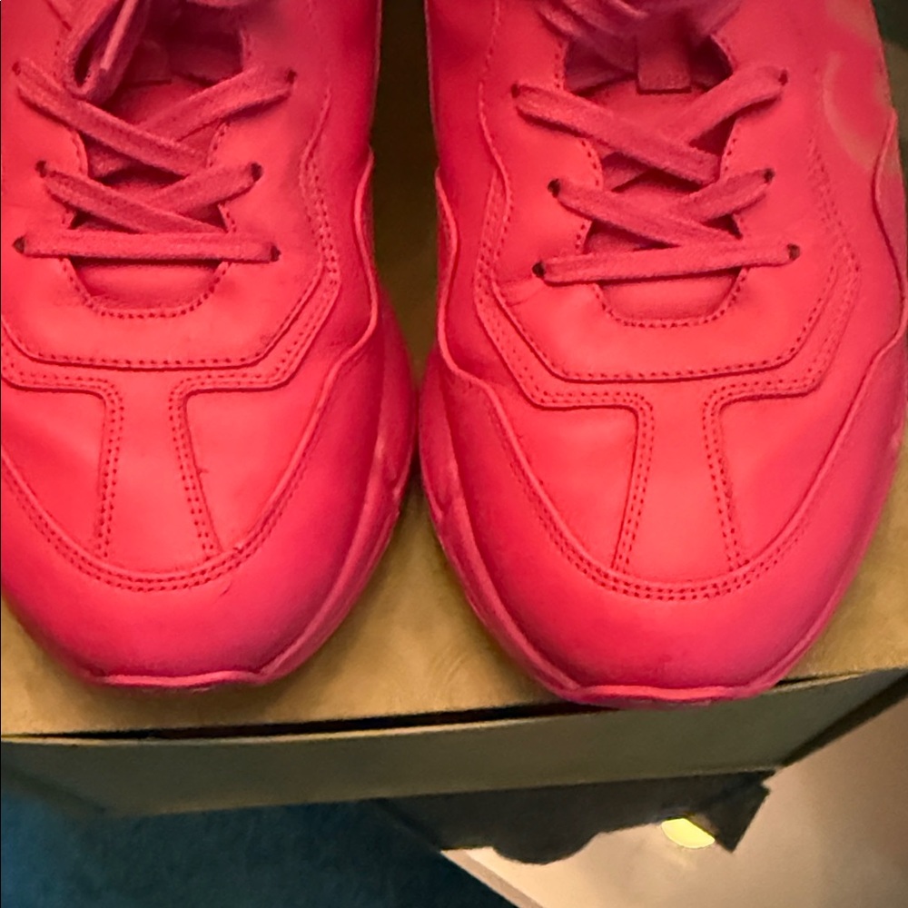 Gucci Men's Pink Ace Sneakers Size 12 - Picture 4 of 6
